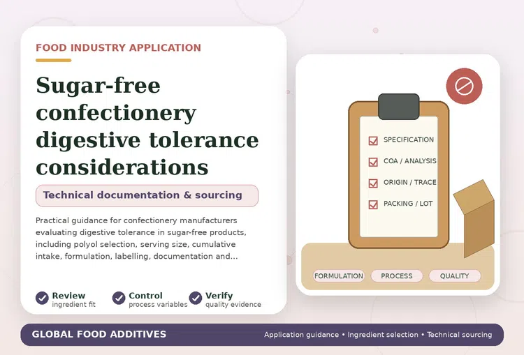 Digestive tolerance considerations for sugar-free confectionery