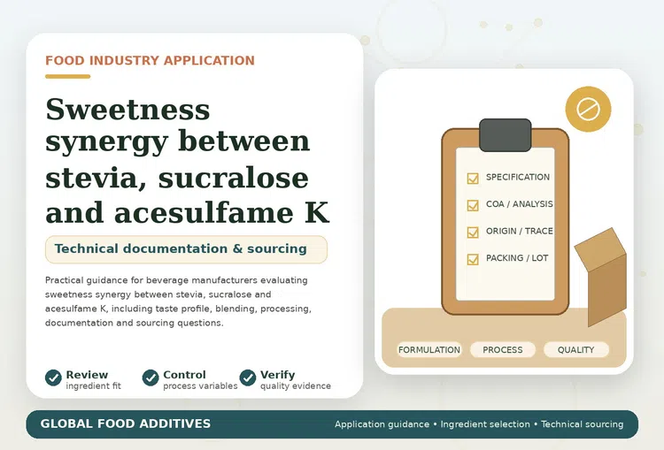 Sweetness blending with stevia, sucralose and acesulfame K in beverages